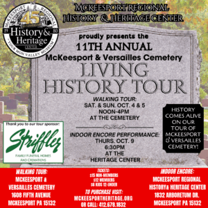 Cemetery Tour Tickets - Sunday, Oct. 5th noon-4PM at McKeesport & Versailles Cemetery